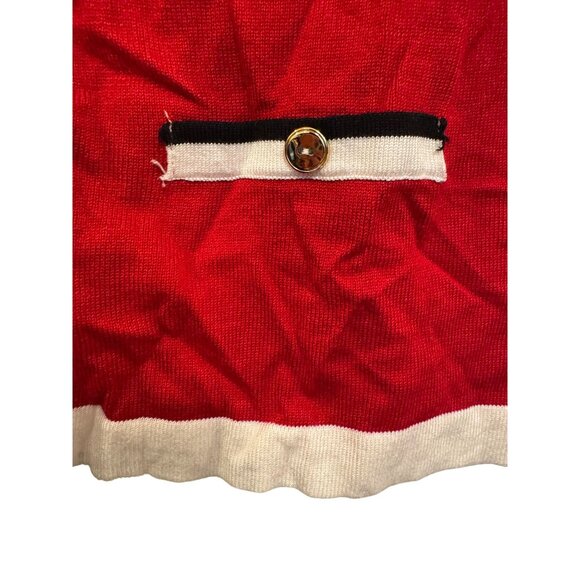 Karen Scott Womens Petite Large Red Cardigan Button Front Long Sleeve Contrast T - Picture 2 of 6